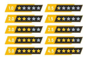 rating stars review symbol quality service star rate customers feedback template minimalist design vector