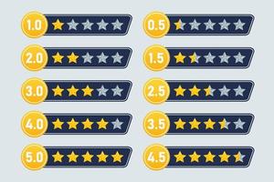 rating stars five review icon symbol quality product service customers feedback rate template design element vector