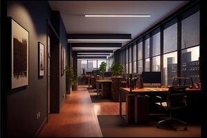 Architectural visualization of an office photo