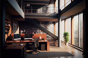 Architectural visualization of an office photo