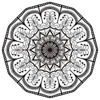 mandala circulo modelo Clásico decorativo modelo indio piel pintura tatuaje oriental Arte vector