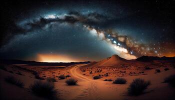 Milky Way stars at night photo