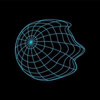 Futuristic glowing protection abstract sphere net vector