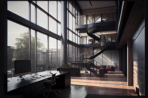 Architectural visualization of an office photo