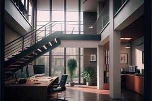 Architectural visualization of an office photo