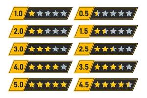 stars rating review icon symbol quality service rate customers feedback template design element vector