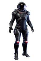 Space suits isolated on dark background. . png