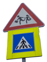 zebra crossing and school sign transparent PNG