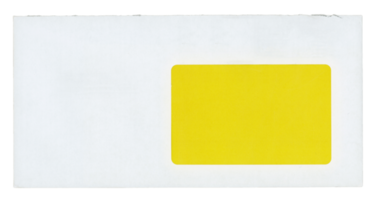brief envelop met blanco etiket transparant PNG