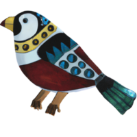 Volk Vogel Aquarell ai generativ png