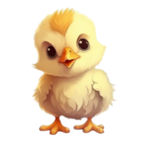 mignonne Jaune poulet ai génératif png