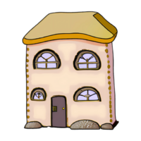 cartoon house on a white background png