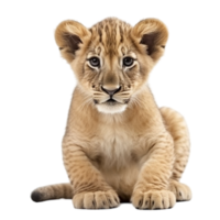 Jeune Lion png ai génératif