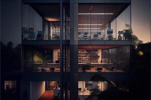 Architectural visualization of an office photo