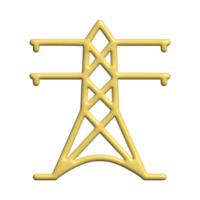 3d icon electric tower png