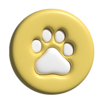 3d icon of paw png