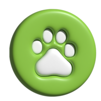 3d icon of paw png