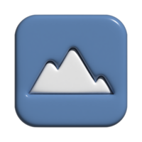 3d ícone do montanha png