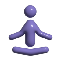 3d icon of meditation png