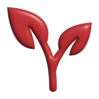 3D-Symbol des Blattes png