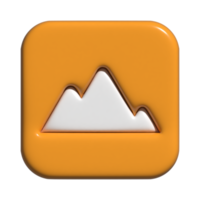 3d icon of mountain png