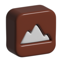 3d icon of mountain png