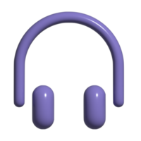 3d Symbol von Kopfhörer png
