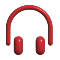 3d icône de casque de musique png