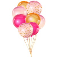 bebis dusch rosa ballonger, dess en flicka illustrationer för inbjudningar, hälsning kort, posters png