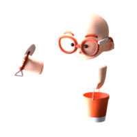 3d head design for your project png