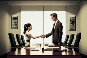 business people shaking hands photo