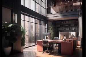 Architectural visualization of an office photo