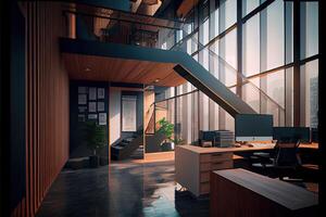 Architectural visualization of an office photo