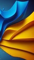 Ukraine blue and yellow abstract vertical background. Generative AI photo