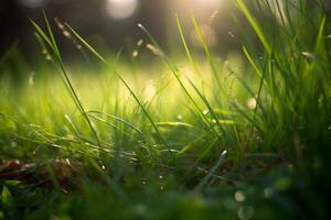 grass and green bokeh. photo