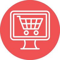 Online Shopping Vector Icon Design