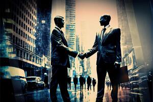 business people shaking hands photo