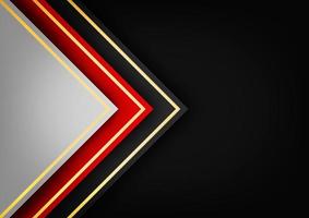 Modern style frame triangle presentation gold line vector background