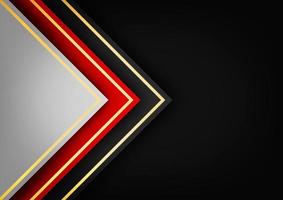 Modern style frame triangle presentation gold line vector background