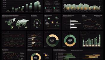 Analyst working on business analytics dashboard photo