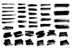 Vector set paint brush strock. Text boxes for banner.