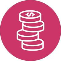 Stack Of Coins Vector Icon Design