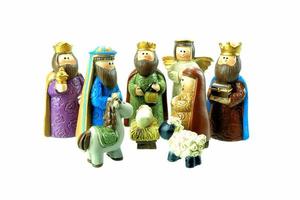 Nativity of Jesus Christ Isolated on White Background. photo