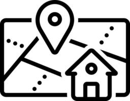 icono de línea para gps vector