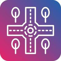 Crossroad Vector Icon Design