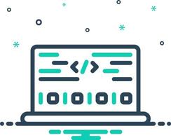 mix icon for codes vector