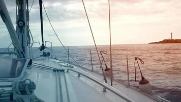 View from the deck of the yacht, standing on the high seas. Tenerife, Canary Islands video