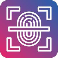 Fingerprint Scan Vector Icon Design