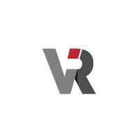 v r virtual 3d fuente moderno tecnología logo virtual realidad vector