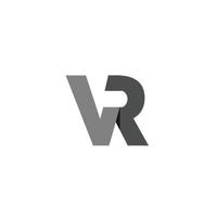 v r virtual 3d font modern technology logo virtual reality vector